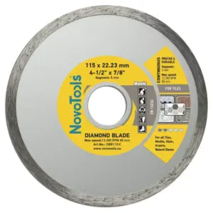 Диск диамантен отрезен NovoTools Basic 115×22.23 мм, за керамика