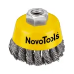 Чашковидна телена четка NovoTools 65 мм, усукана тел
