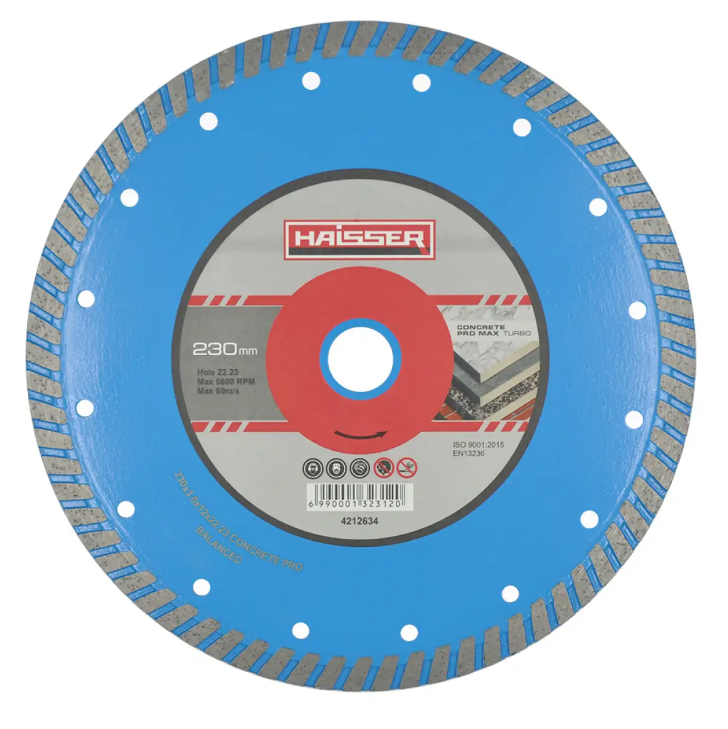 Диамантен диск Turbo CONCRETE PRO MAX 230×3.0x12x22.23 мм (HAISSER) 42126344212634