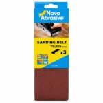 Ленти шлифовъчни NovoAbrasive 75×533 мм, P40, комплект 3 бр.